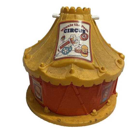 Vintage 1977 Disney Weebles Winnie The Pooh Circus Flawed only tent - Picture 2 of 15